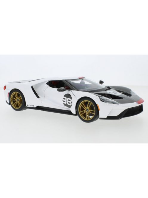 Maisto - Ford GT Heritage Edition, weiss/Dekor, 2021, 1:18