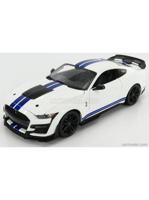 Maisto - Ford Usa Mustang Shelby Gt500 Coupe 2020 White Blue