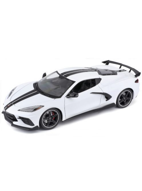 Maisto - Chevrolet Corvette Stingray (C8), weiss/schwarz, 2020, 1:18