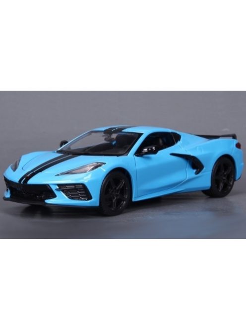 Maisto - Chevrolet Corvette C8 Stingray Z51, hellblau/schwarz, 2020, 1:24