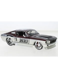   Maisto - Ford Mustang GT, silber/dunkelrot, 1967, Harley-Davidson, 1:24