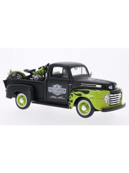 Maisto - Ford + Harley Davidson F-1 Pickup + FL Panhead, 1948, Harley-Davidson, 1:24