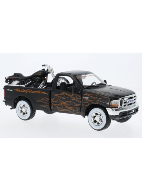 Maisto - Ford F-350 Super Duty, schwarz/Dekor, Harley-Davidson, 1:24