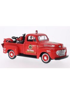   Maisto - Ford + Harley Davidson F-1 Pick Up, rot, 1948, Harley-Davidson, 1:24