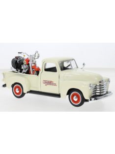   Maisto - Chevrolet 3100 Pick Up, hellbeige, 1950, Harley Davidson, 1:24