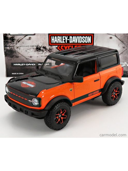 Maisto - Ford Usa Bronco Custom Harley Davidson 2021 Orange Black