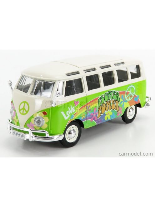 Maisto - Volkswagen T1 Samba Minibus Hippie Line 1962 Green White