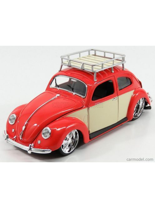 Maisto - Volkswagen Beetle Kever Custom 1951 Red Cream