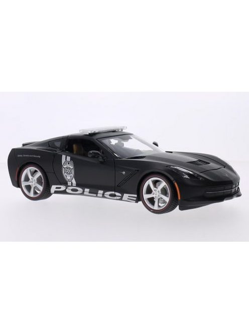 Maisto - Maisto, Chevrolet Corvette (C7) Stingray, schwarz, 2014, Police, 1:18