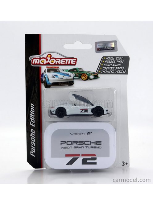 Majorette - Porsche Vision N 72 Gran Turismo Spyder 1300Cv Electric Hyper Car 2022 White