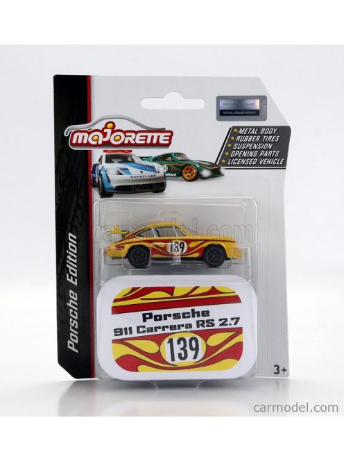 Majorette - Porsche 911 Carrera Rs 2.7 N 139 Racing 1978 Yellow Red