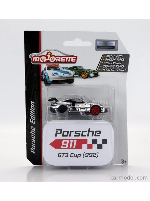 Majorette - Porsche 911 992 Gt3 Cup Coupe N 911 Racing 2021 Chrome