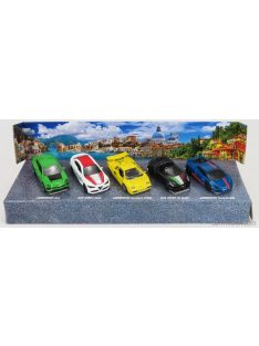   Majorette - Lamborghini Set Assortment 5 Pieces Italy Dreams Cars - Urus - Countach Lp400 - Huracan Avio - Alfa Romeo Giulia - 4C Spider Various