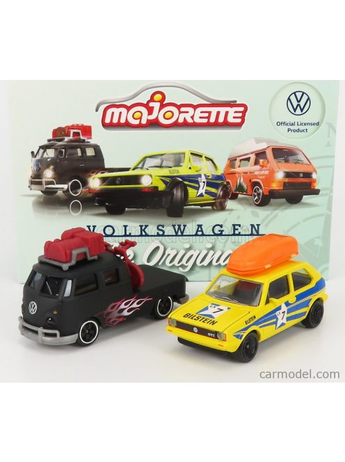 Majorette - Volkswagen Set Assortment 2 Cars Pieces Golf - T1 Various