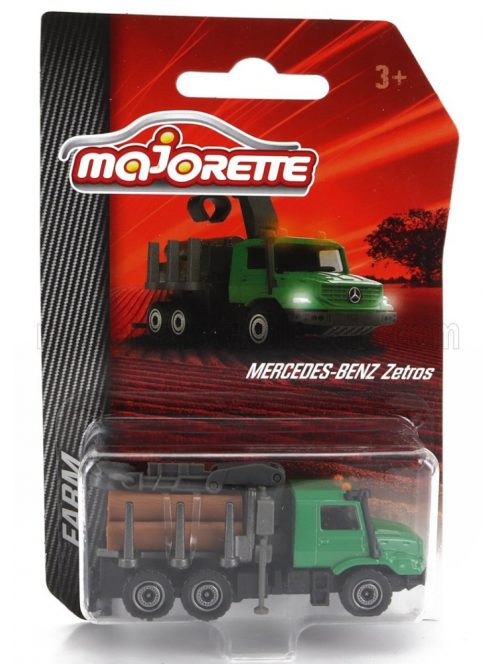 Majorette - MERCEDES BENZ ZETROS TRUCK 3-ASSI 2000 GREEN