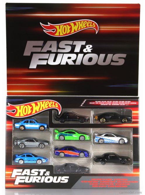 Mattel Hot Wheels - Nissan Set Assortment 10 Pieces Fast & Furious Various