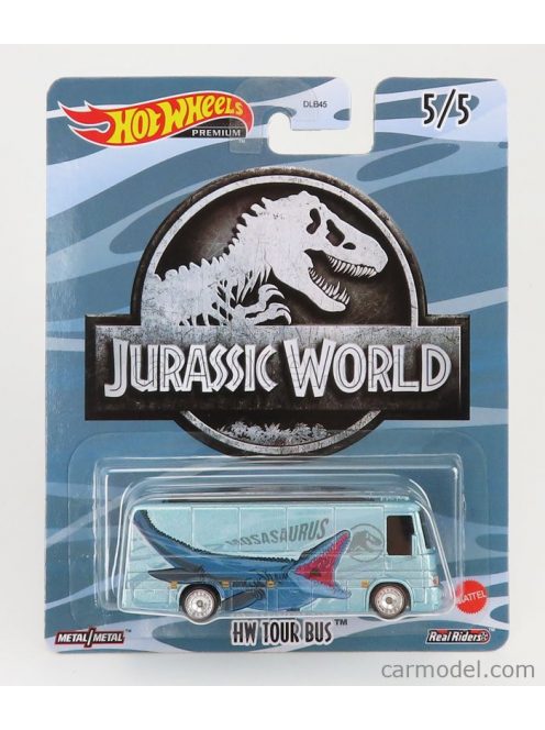 Mattel Hot Wheels - Truck Hw Tour Autobus - Jurassic World Light Blue Met