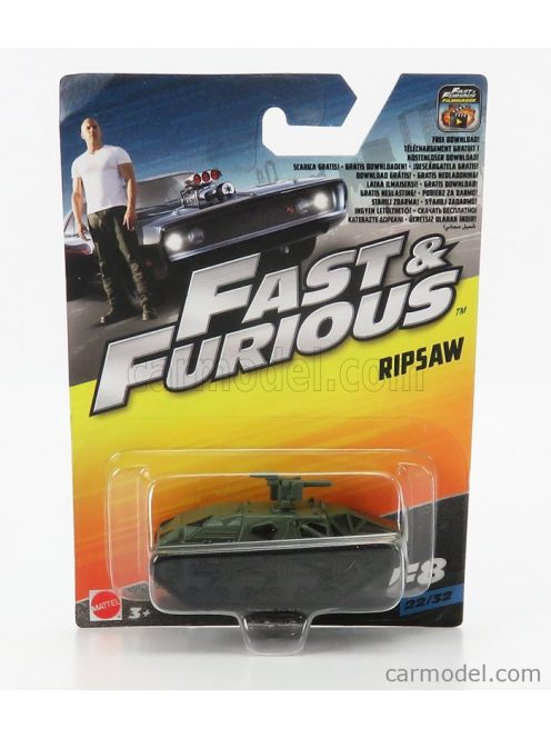 Mattel Hot Wheels - Ripsaw Tanker Ew2 Cingolato 2000 - Fast & Furious 8 2017 Military Green