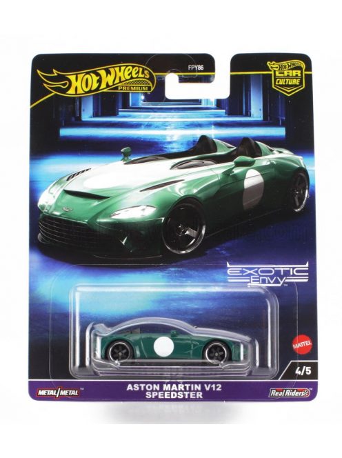 Mattel Hot Wheels - ASTON MARTIN V12 SPEEDSTER 2021 GREEN WHITE