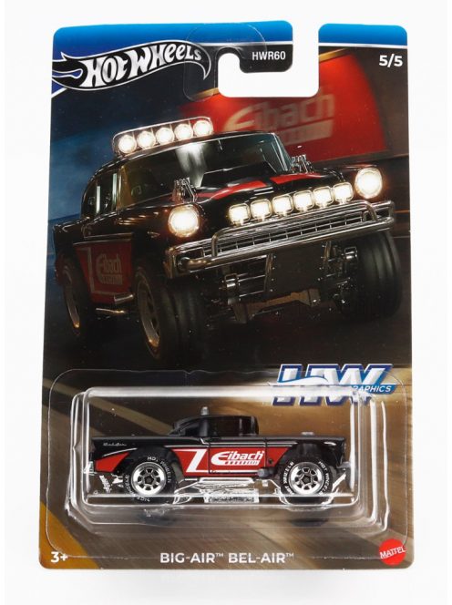 Mattel Hot Wheels - CHEVROLET BEL AIR CUSTOM 1955 BLACK RED