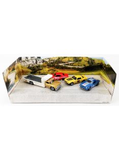   Mattel Hot Wheels - DODGE SET 4x CHALLENGER N 70 COUPE 1970 - FORD MUSTANG 2+2 FASTBACK N 89 COUPE 1965 - CHEVROLET CAMARO N 48 1970 - RETRO RIG FLATBED TRUCK CAR TRANSPORTER - CARRO ATTREZZI - WRECKER ROAD SERVICE VARIOUS