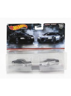   Mattel Hot Wheels - BUGATTI SET 2X VEYRON 2009 + BUGATTI CHIRON 2016 BLACK SILVER