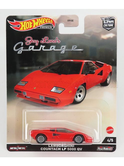 Mattel Hot Wheels - LAMBORGHINI COUNTACH LP 5000 QUATTROVALVOLE JAY LENO'S GARAGE RED