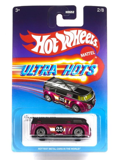 Mattel Hot Wheels - VOLKSWAGEN T1 GTR CUSTOM N 25 RACING 1962 FUCSIA BLACK