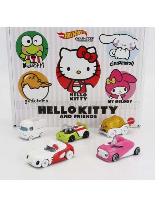 Mattel Hot Wheels - HELLO KITTY SET ASSORTMENT 5 PIECES CARS HELLO KITTY AND FRIENDS - KEROPPI - CINNAMOROLL - GUDETAMA - MY MELODY VARIOUS