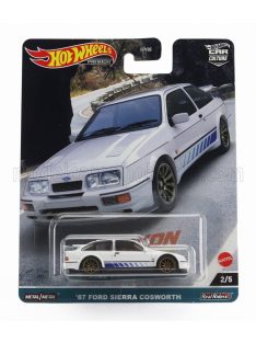   Mattel Hot Wheels - FORD ENGLAND SIERRA RS COSWORTH 1987 WHITE BLUE