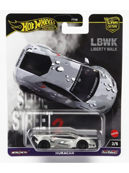 Mattel Hot Wheels - LAMBORGHINI HURACAN LIBERTY WALK LB WORKS 2018 GREY