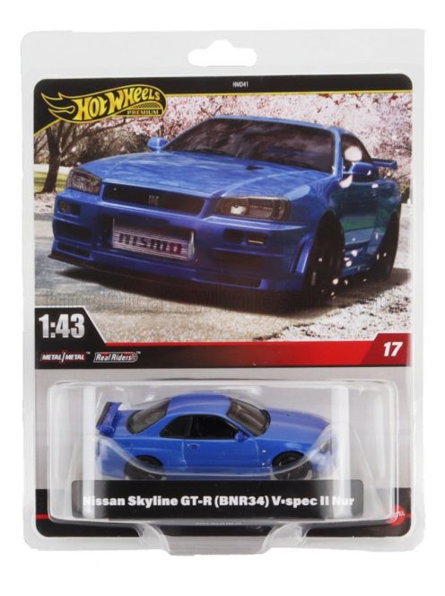 Mattel Hot Wheels - NISSAN SKYLINE GT-R (BNR34) COUPE V-SPEC II NUR 2002 BLUE MET