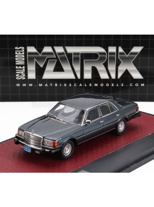 Matrix Scale Models - MERCEDES BENZ S-CLASS 300SD TURBODIESEL (W116) USA VERSION 1977 BLUE MET