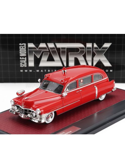 Matrix Scale Models - CADILLAC SUPERIOR AMBULANCE 1951 RED