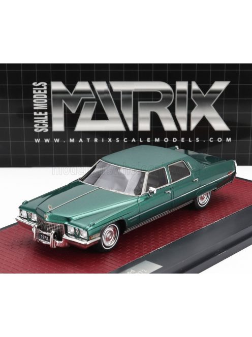 Matrix Scale Models - CADILLAC FLEETWOOD SIXTY BROUGHAM 1972 GREEN MET BLACK