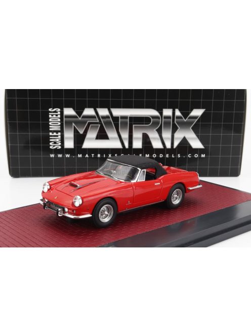 Matrix Scale Models - FERRARI 400 SUPERAMERICA PINIFARINA CABRIOLET CLOSED 1960 RED BLACK