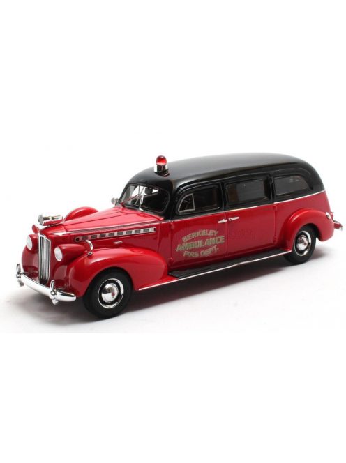 Matrix Scale Models - PACKARD HENNEY FIRE DEPARTMENT AMBULANCE 1940 RED BLACK