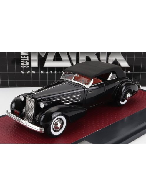 Matrix Scale Models - CADILLAC V16 DUAL COWL SPORT PHEATON CABRIOLET CLOSED 1937 BLACK