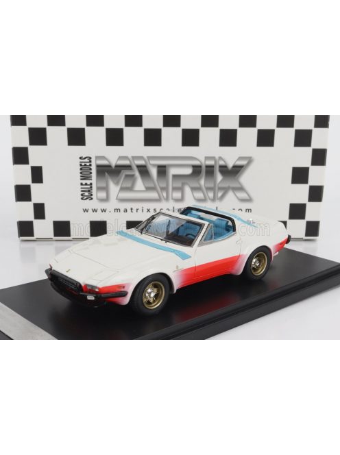 Matrix Scale Models - FERRARI 365 GTB/4 NART SPIDER OPEN MICHELOTTI PRESS 1974 WHITE RED