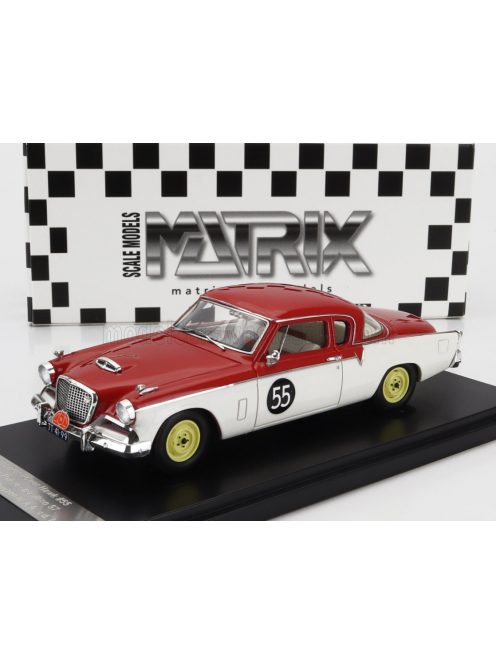 Matrix Scale Models - STUDEBAKER POWER HAWK N 55 RALLY TULIP 1956 RED WHITE