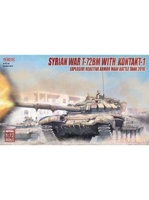 Modelcollect - Syrian War T-72BM w.Kontakt-1 explosive reactive armor Main Battle Tank