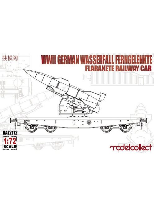 Modelcollect - WWII German Wasserfall Ferngelenkte Flarakete Railway Car