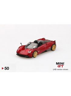   Minigt - 1:64 Pagani Huayra Roadster Rosso Monza, Left Hand Drive, Red - Mini Gt