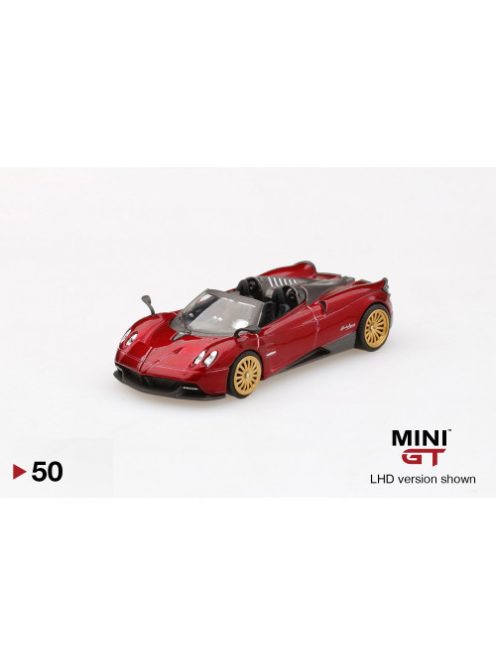 Minigt - 1:64 Pagani Huayra Roadster Rosso Monza, Left Hand Drive, Red - Mini Gt