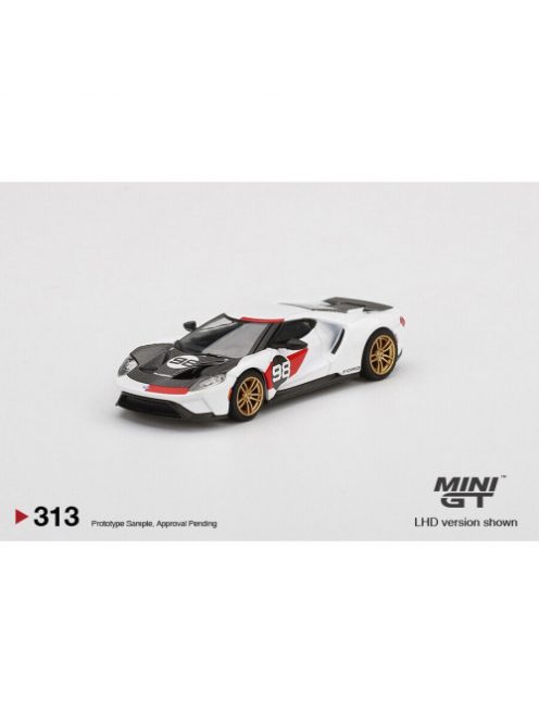 Minigt - 1:64 Ford Gt 2021 Ken Miles Heritage Version #98, White/Black - Mini Gt