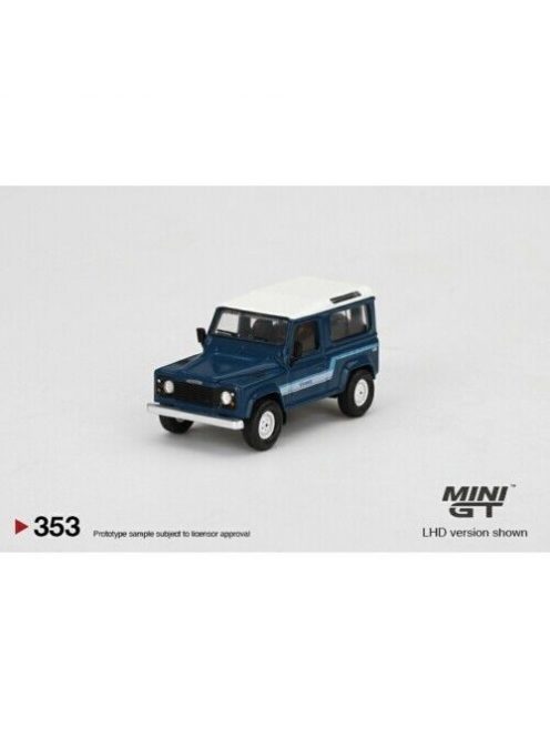 Minigt - 1:64 Land Rover Defender 90 County Wagon, Stratos Blue - Mini Gt