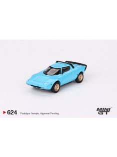   Minigt - 1:64 Lancia Stratos HF Stradale Azzuro Chiaro Light Blue 1975 (LHD) - MINI GT