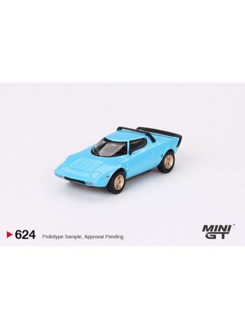 Minigt - 1:64 Lancia Stratos HF Stradale Azzuro Chiaro Light Blue 1975 (LHD) - MINI GT