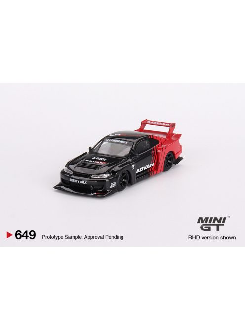 Minigt - 1:64 Nissan S15 Silvia ADVAN LB-Super Silhouette Black 1999 (RHD) - MINI GT