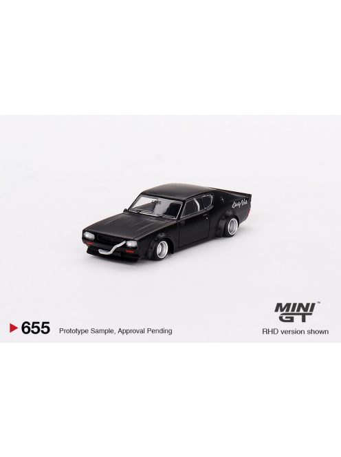 Minigt - 1:64 Nissan Skyline Kenmeri Liberty Walk 1972, Matt Black - MINI GT